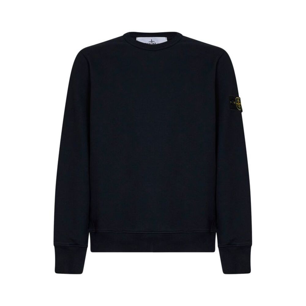 Stone Island Men Blue Organic Stretch Cotton Crewneck Sweatshirt